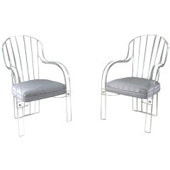 Pair of Lucite Arm Chairs