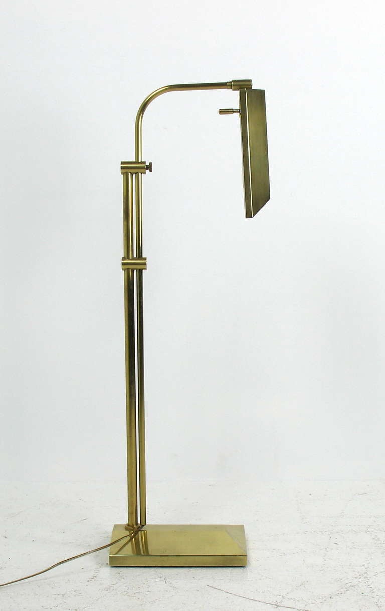 Brass Pharmacy Lamp by Chapman In Excellent Condition In Loves Park, IL