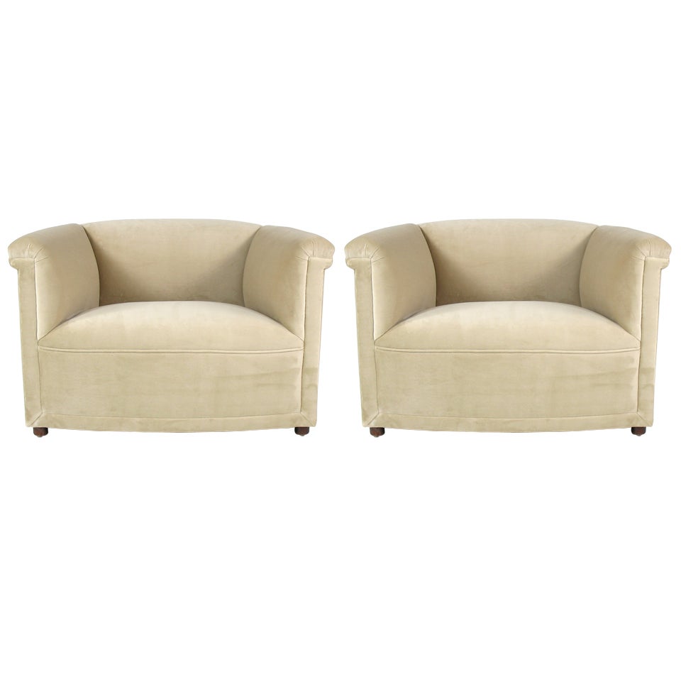 Pair of Club Chairs by Ward Bennett for Brickel