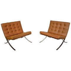 Pair of Ludwig Mies van der Rohe "Barcelona" Chairs