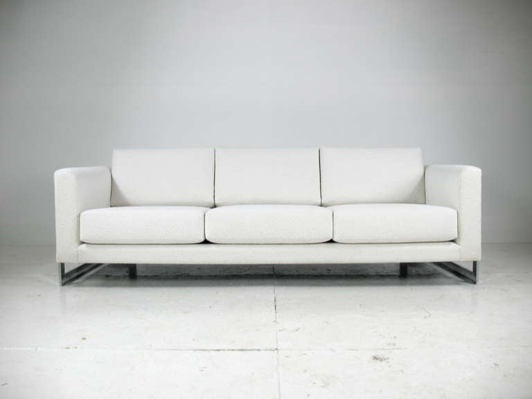 Milo Baughman Chrome Frame Sofa