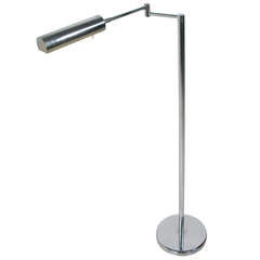Koch and Lowy Articulated Chrome Floor Lamp