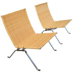 Poul Kjaerholm Pair of PK 22 Lounge Chairs