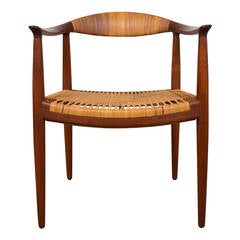 Hans Wegner "The Chair" in Teak and Cane