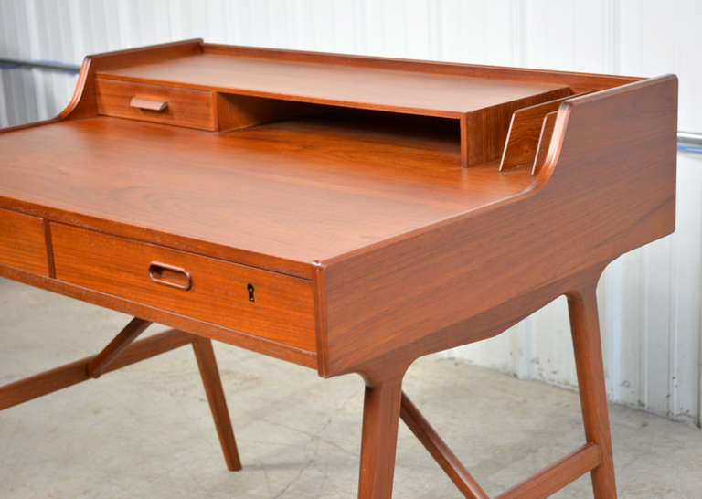 Mid-20th Century Danish Modern Teak Desk by Arne Wahl Iversen