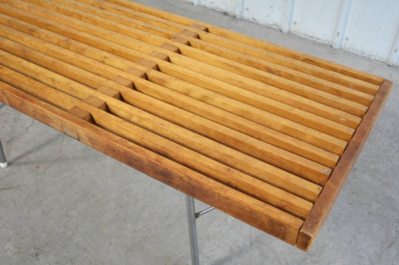 Maple Early George Nelson Platform Bench for Herman Miller