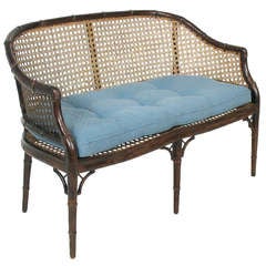 Faux Bamboo Settee Bench