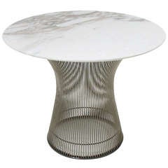 Warren Platner Side Table with Carrera Marble Top