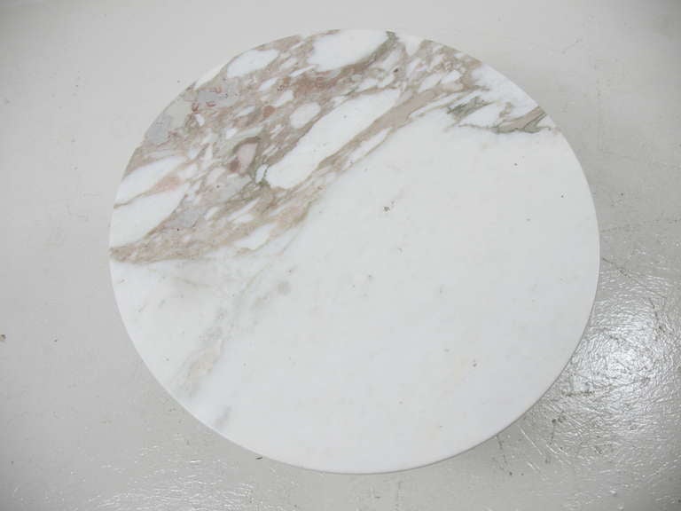 Mid-20th Century Warren Platner Side Table with Carrera Marble Top