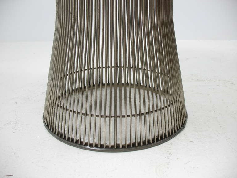 Warren Platner Side Table with Carrera Marble Top In Excellent Condition In Loves Park, IL