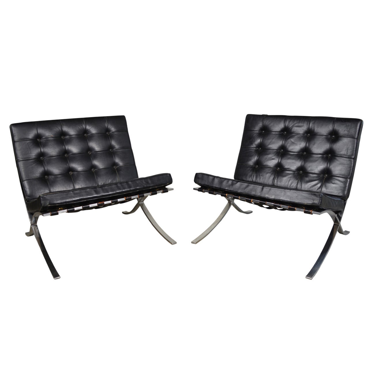 Pair of Ludwig Mies van der Rohe "Barcelona" Chairs