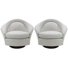 Adrian Pearsall Pair of Swivel Lounge Chairs