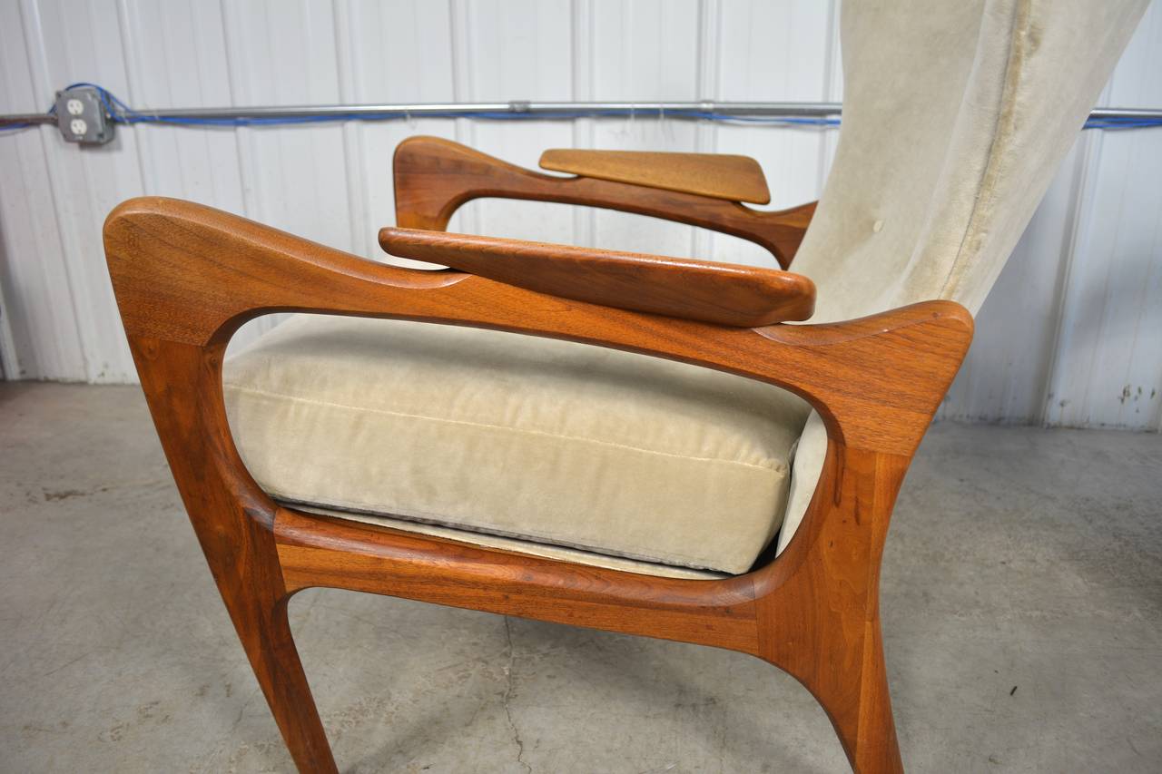Mid-20th Century Adrian Pearsall Sculptural Pair of Wingback Lounge Chairs