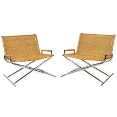 Ward Bennett Pair of Sled Chairs