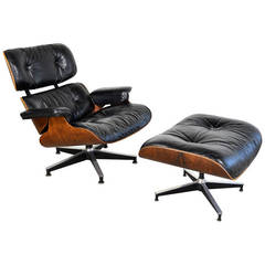 Eames 670 or 671 Lounge Chair and Ottoman in Rosewood