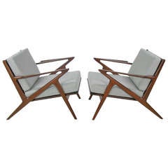 Poul Jensen Pair of "Z" Chairs for Selig