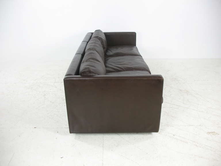Late 20th Century Charles Pfister Leather Sofa for Knoll