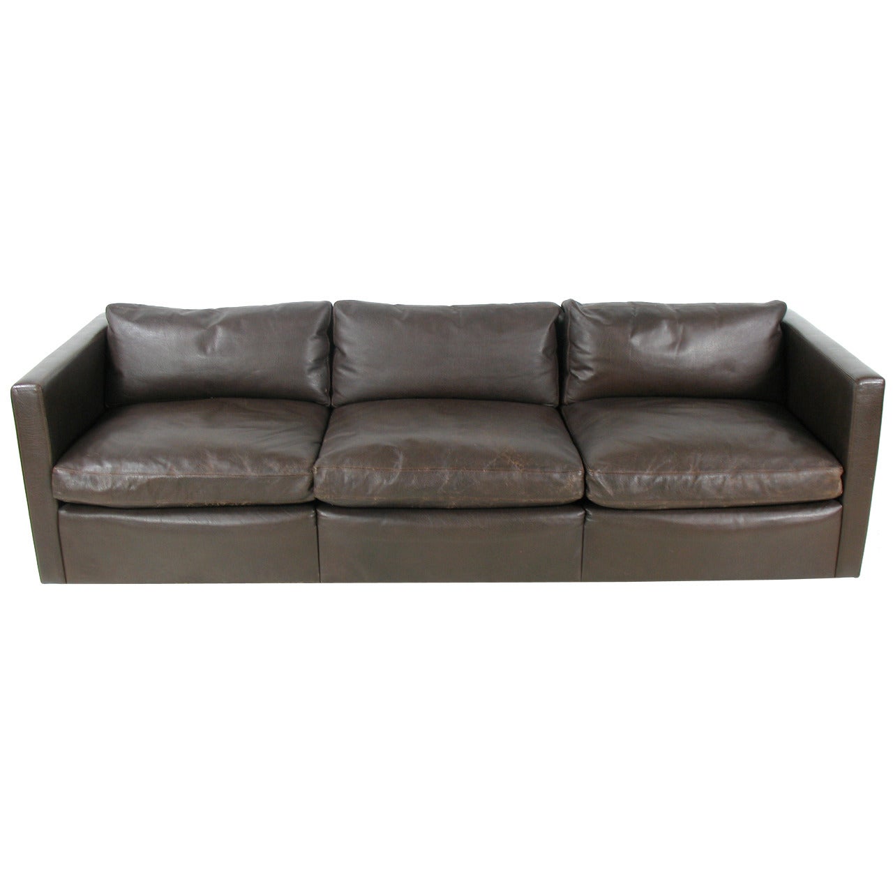 Charles Pfister Leather Sofa for Knoll