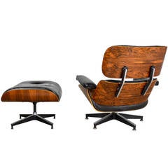 Eames 670/671 Lounge Chair and Ottoman in Rosewood