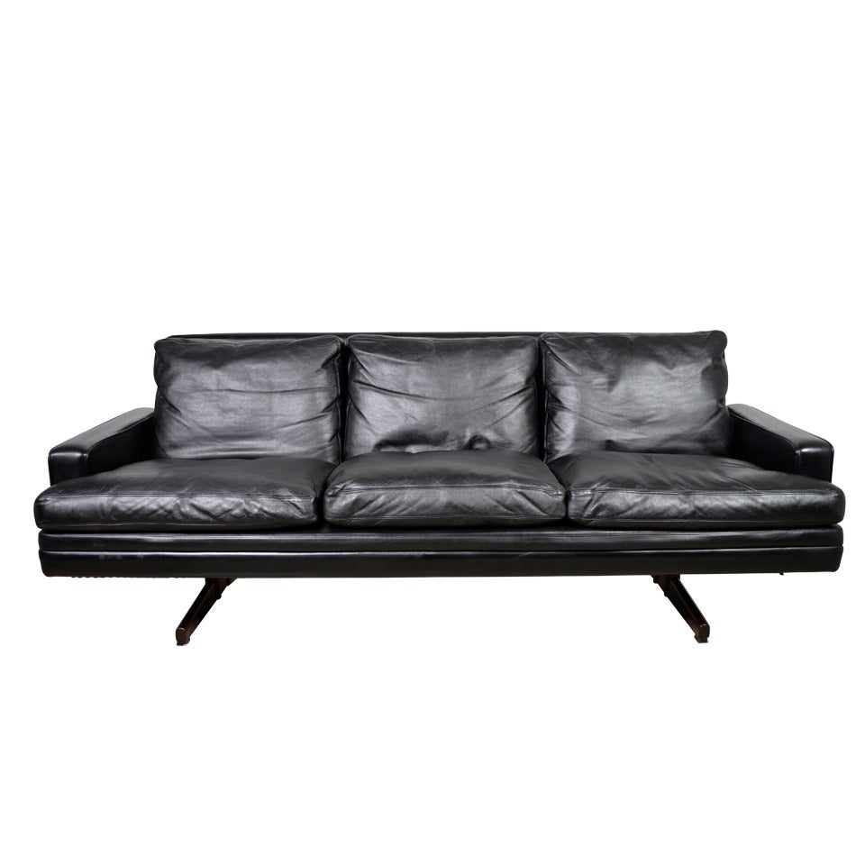 Frederik Kayser Danish Modern Leather Sofa for Vatne Mobler