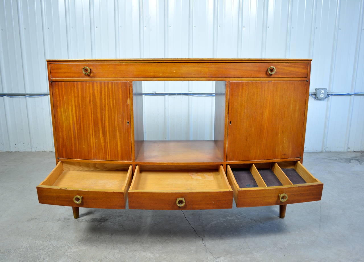 Brass Edward Wormley Credenza or Cabinet for Dunbar For Sale