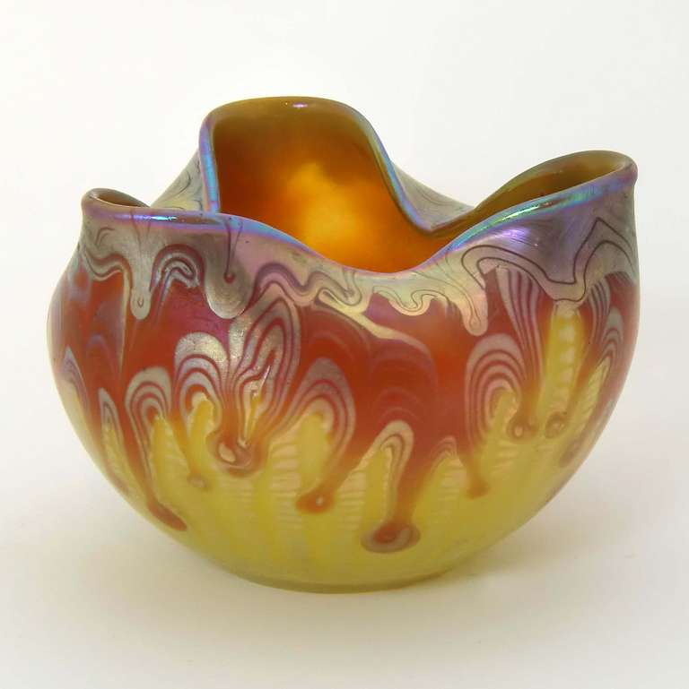 Rare Lötz Vase Designed by Franz Hofstötter, circa 1900