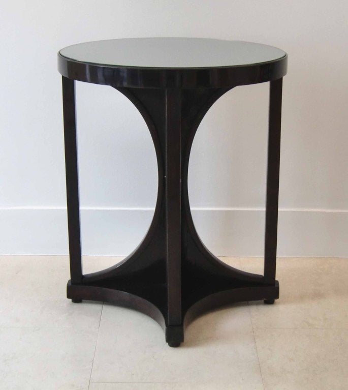Elegant round table with glass top