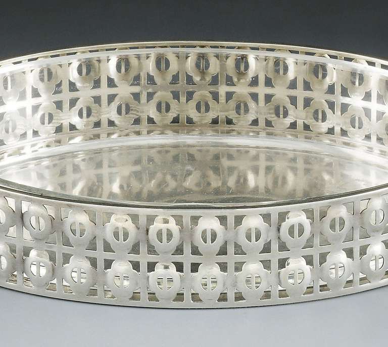Silver Bowl with Original Glass Insert In Good Condition In Vienna, AT
