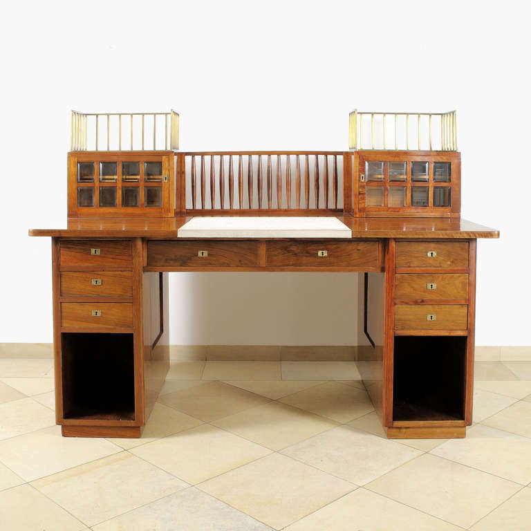 Austrian Desk and Chair by Josef Hoffmann, Circa 1905 For Sale