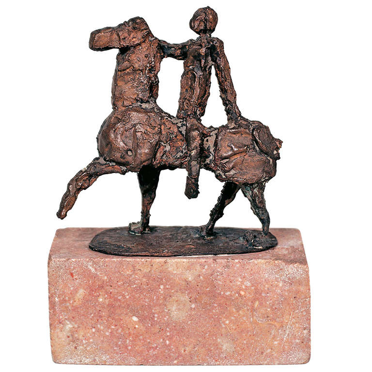 Small Equestrian Statue by Fritz Wotruba For Sale