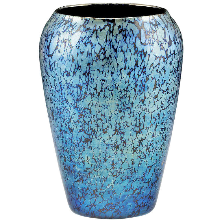 Lötz Vase with Papillon Décor For Sale