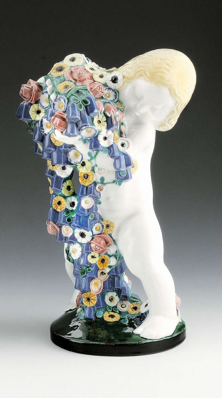 Putto with Flowers (Spring) by Michael Powolny, ca. 1907