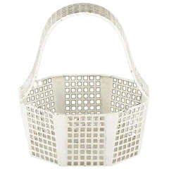 Vintage Octagonal Iron Basket By Josef Hoffmann