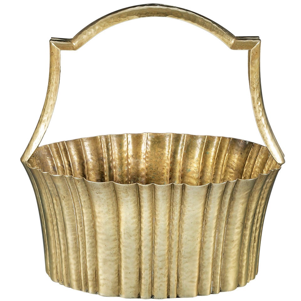 Brass Basket by Josef Hoffmann ca. 1924 For Sale