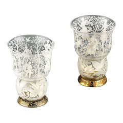 Antique Two Glasses by Reni Schaschl for the Wiener Werkstätte