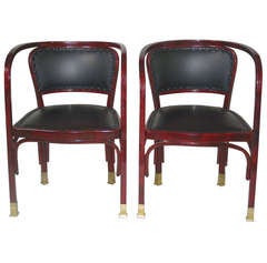 Two Armchairs by Gustav Siegel, Dated 1900