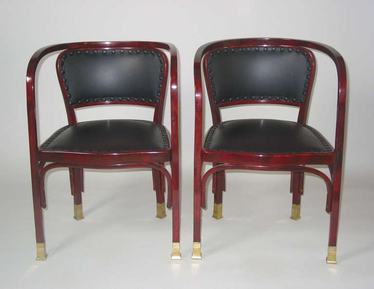 Two Armchairs by Gustav Siegel, Dated 1900