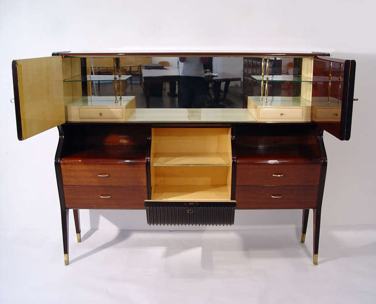 Mid-20th Century Ovaldo Borsani 1940s Bar Cabinet