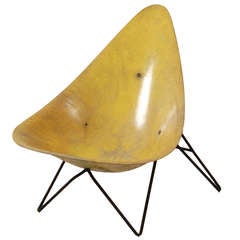 Yellow Lounge Chair by Mérat
