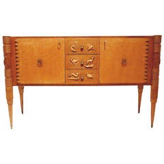 Two-Door Sideboard with Carved Animals by Pier Luigi Colli