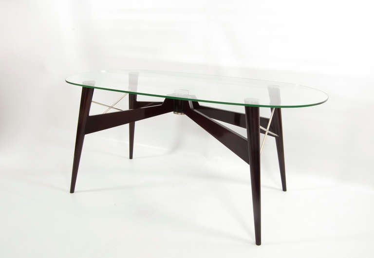Italian 1940s Mahogany Table