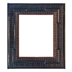 Antique 19th Century European Dutch-style Ebonized Wood Frame.
