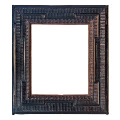 19th Century European Dutch-style Ebonized Wood Frame.