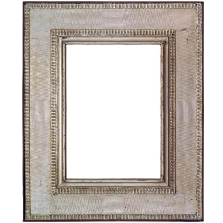 C. 1920 British Modernist Silver-leaf Frame. For Sale