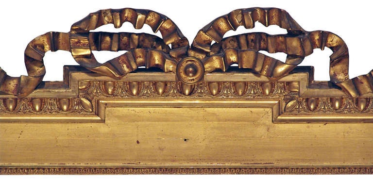 19th-century French Frame; Gilded Applied Ornament on Wood.