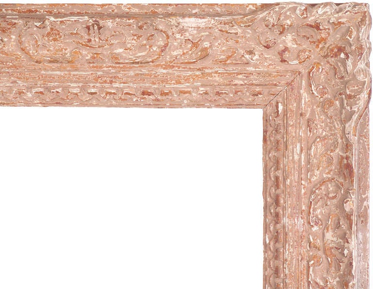 20th Century French Montmartre-style Polychromed Wood Frame.