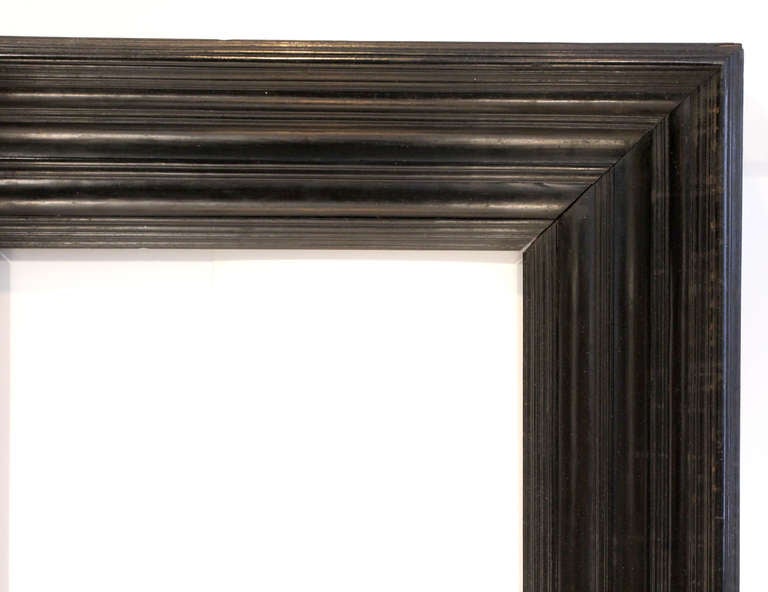 18th Century and Earlier 17th-18th Century Italian (Dutch Style) Macassar Ebony Dimensional Wood Frame. For Sale