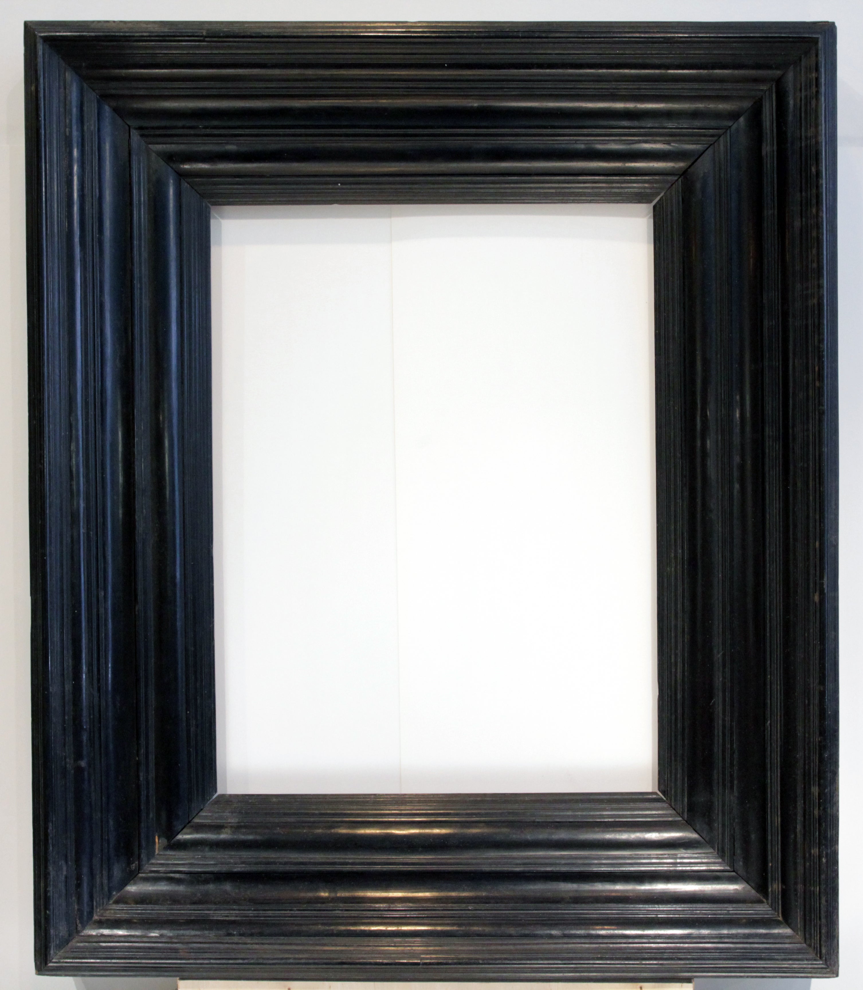 17th-18th Century Italian (Dutch Style) Macassar Ebony Dimensional Wood Frame. For Sale