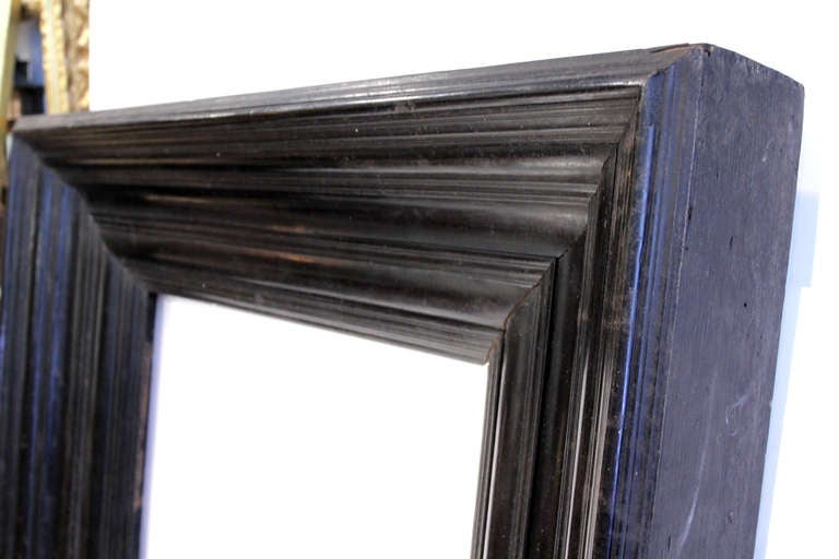 17th-18th Century Italian (Dutch Style) Macassar Ebony Dimensional Wood Frame. For Sale 2