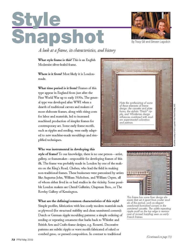 C. 1920 British Modernist Silver-leaf Frame. In Excellent Condition For Sale In New York, NY